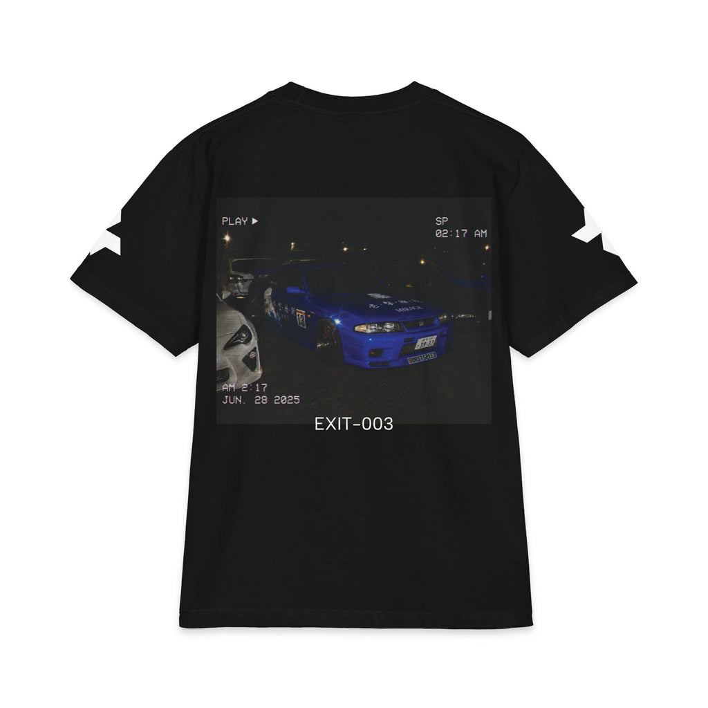 Midnight Exit/ EXIT-003 Nissan GT-R car meet at 2:17am VHS style