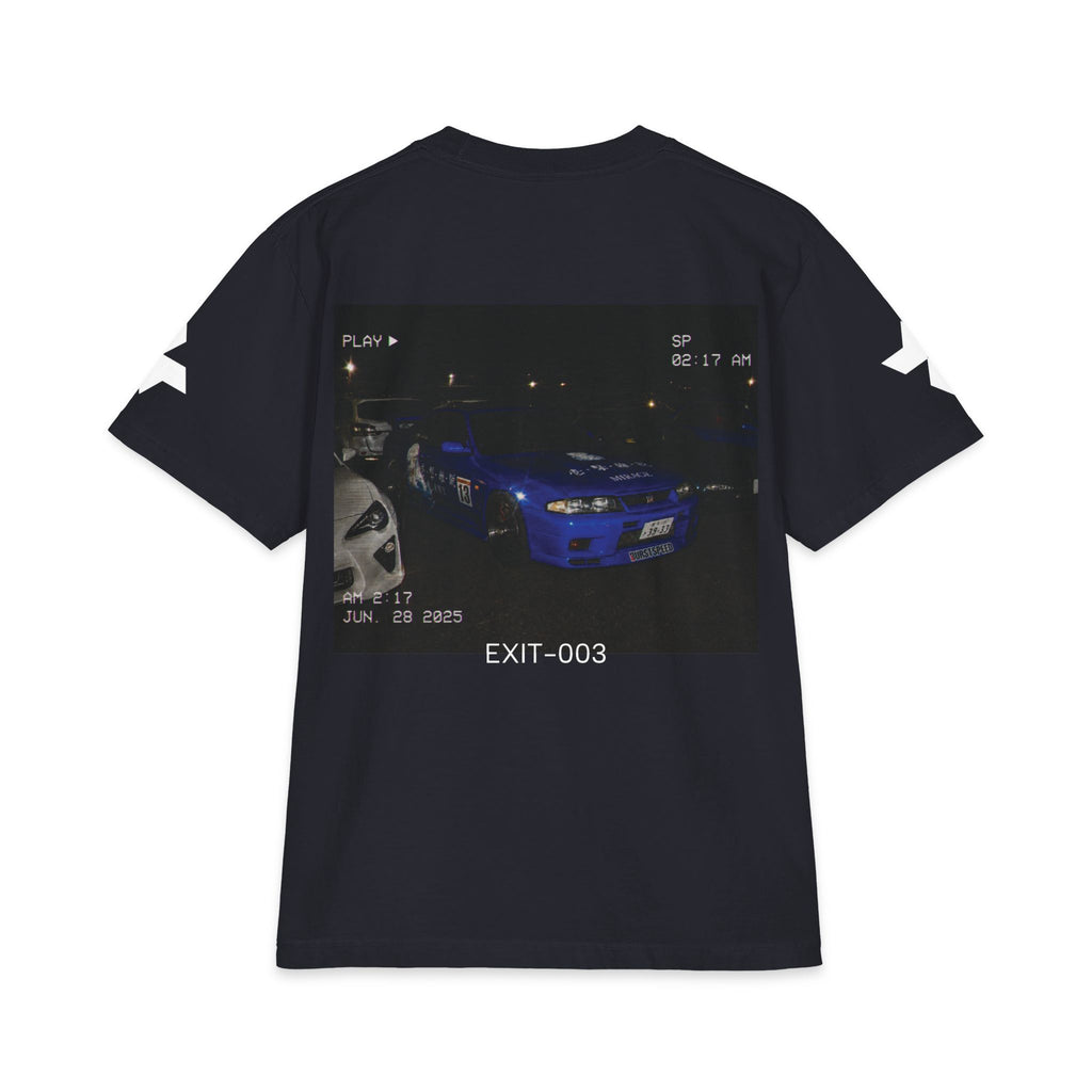 Midnight Exit/ EXIT-003 Nissan GT-R car meet at 2:17am VHS style